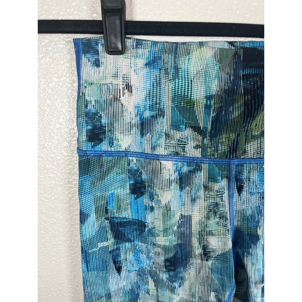 Lululemon Wunder Under Hi-Rise 7/8 Tight 21" Abstract Blue Teal Multi Size 6 - Picture 7 of 12